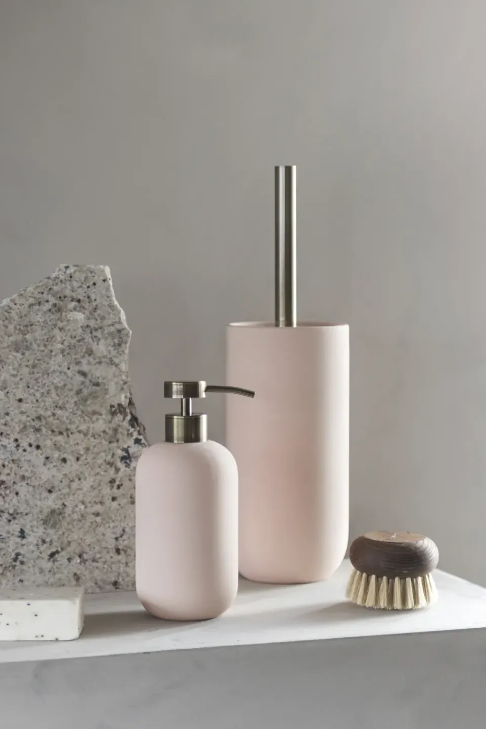 Toilet Brushes^Mette Ditmer Lotus ceramic toilet brush, Powder rose Pink