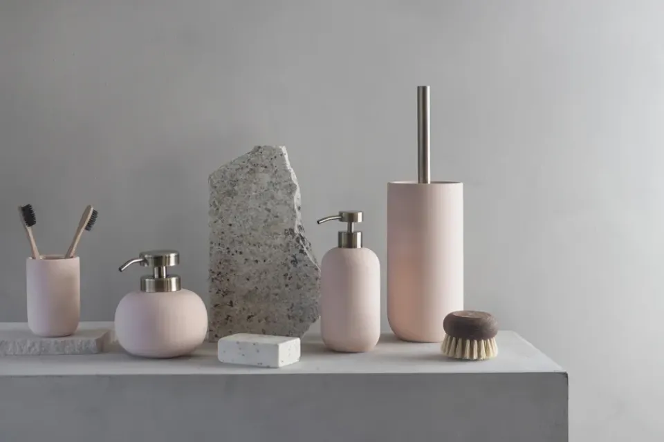 Toilet Brushes^Mette Ditmer Lotus ceramic toilet brush, Powder rose Pink