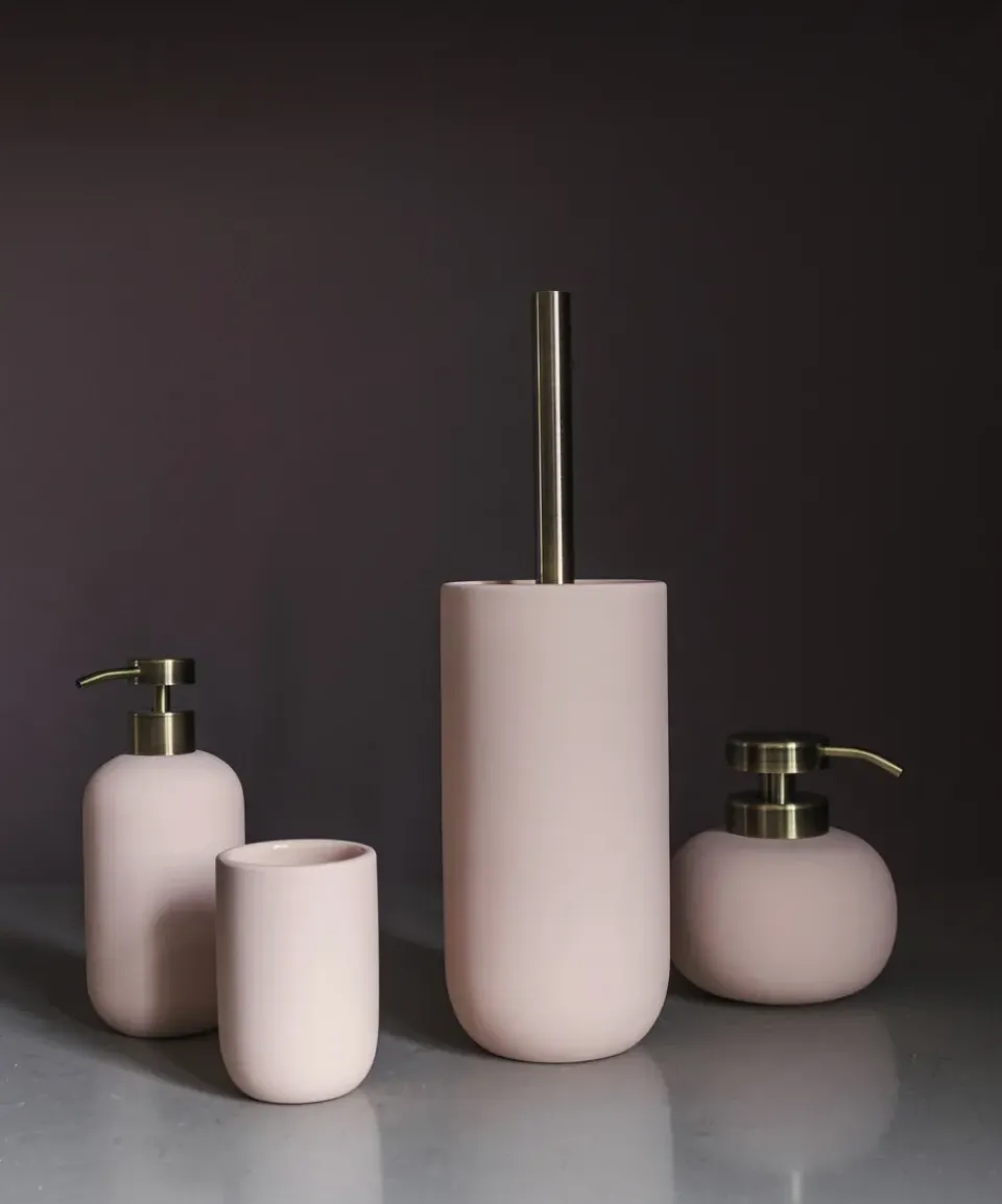 Toilet Brushes^Mette Ditmer Lotus ceramic toilet brush, Powder rose Pink