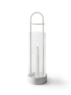 Tea Light Holders, Lanterns & Candle Dishes^Design House Stockholm Lotus hurricane lantern, white Transparent