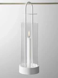 Tea Light Holders, Lanterns & Candle Dishes^Design House Stockholm Lotus hurricane lantern, white Transparent