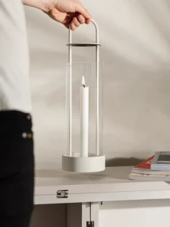 Tea Light Holders, Lanterns & Candle Dishes^Design House Stockholm Lotus hurricane lantern, white Transparent