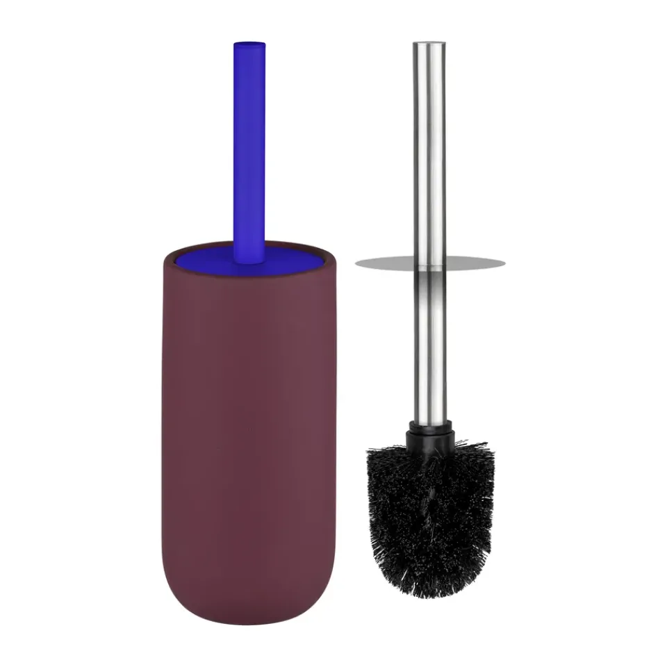 Best Mette Ditmer Lotus play toilet brush, incl. 2 toilet brush heads, Wine Red