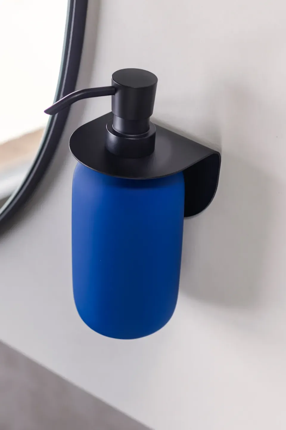 Soap Dispensers & Dishes^Mette Ditmer Lotus soap dispenser high, Cobalt Blue
