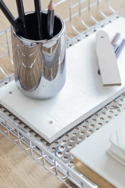 Clearance Mette Ditmer Lotus tooth brush holder, Chrome Silver-coloured