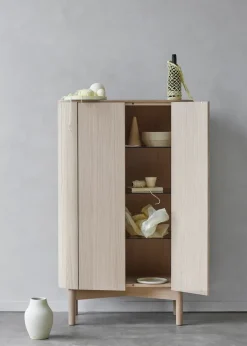 Display & Glass Cabinets|Display & Glass Cabinets^Northern Loud tall cabinet 143 cm, Light oiled oak BeigeBrown