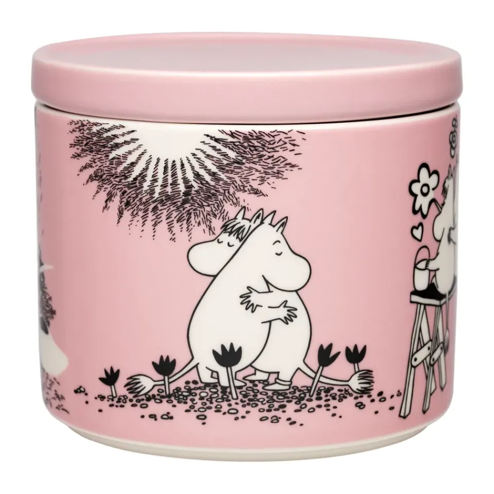 Clearance Moomin Arabia Love 30 Years Moomin Jar, 0.7 L Pink