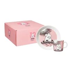 Table Settings & Starter Sets^Moomin Arabia Love 30 Years Moomin Mug & Plate, 2 pieces Pink