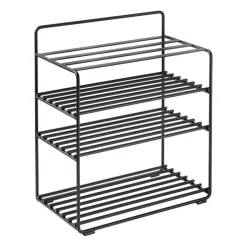 Stools^Maze Lower East Seat shelf-stool 50x28x58 cm, - leather Black