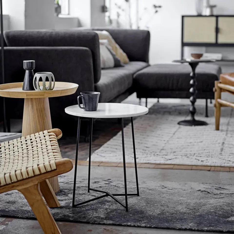 Side Tables^Bloomingville Luana side table Ø44 cm, oak Gold-coloured