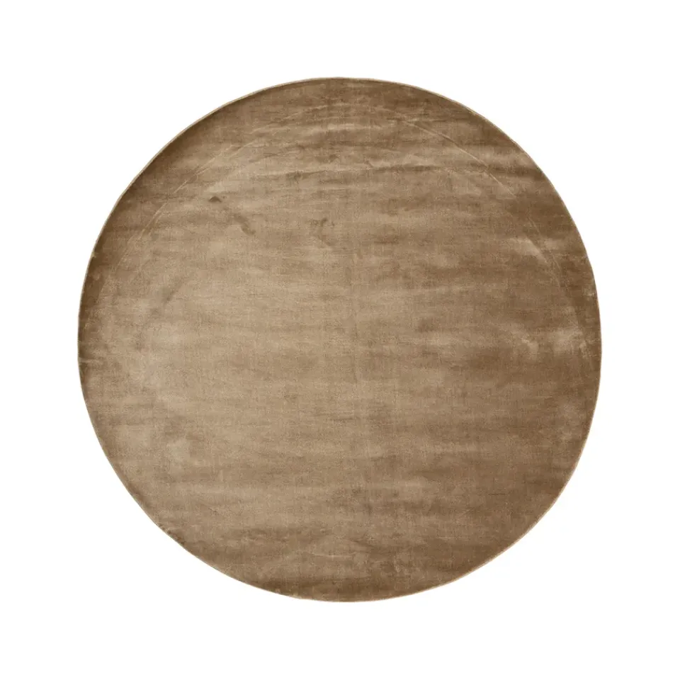Clearance Linie Design Lucens rug round, Mustard Yellow