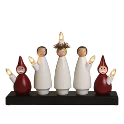 Advent Lights^Star Trading Lucia Choir candle arch, -red White