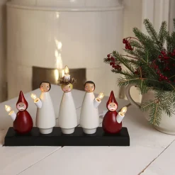 Advent Lights^Star Trading Lucia Choir candle arch, -red White