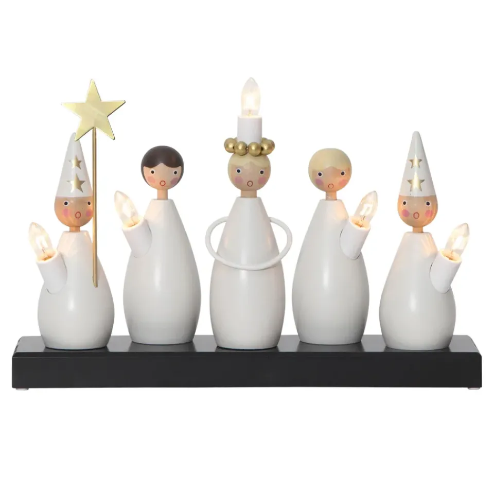 Advent Lights^Star Trading Lucia Choir candle arch, White