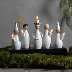 Advent Lights^Star Trading Lucia Choir candle arch, White