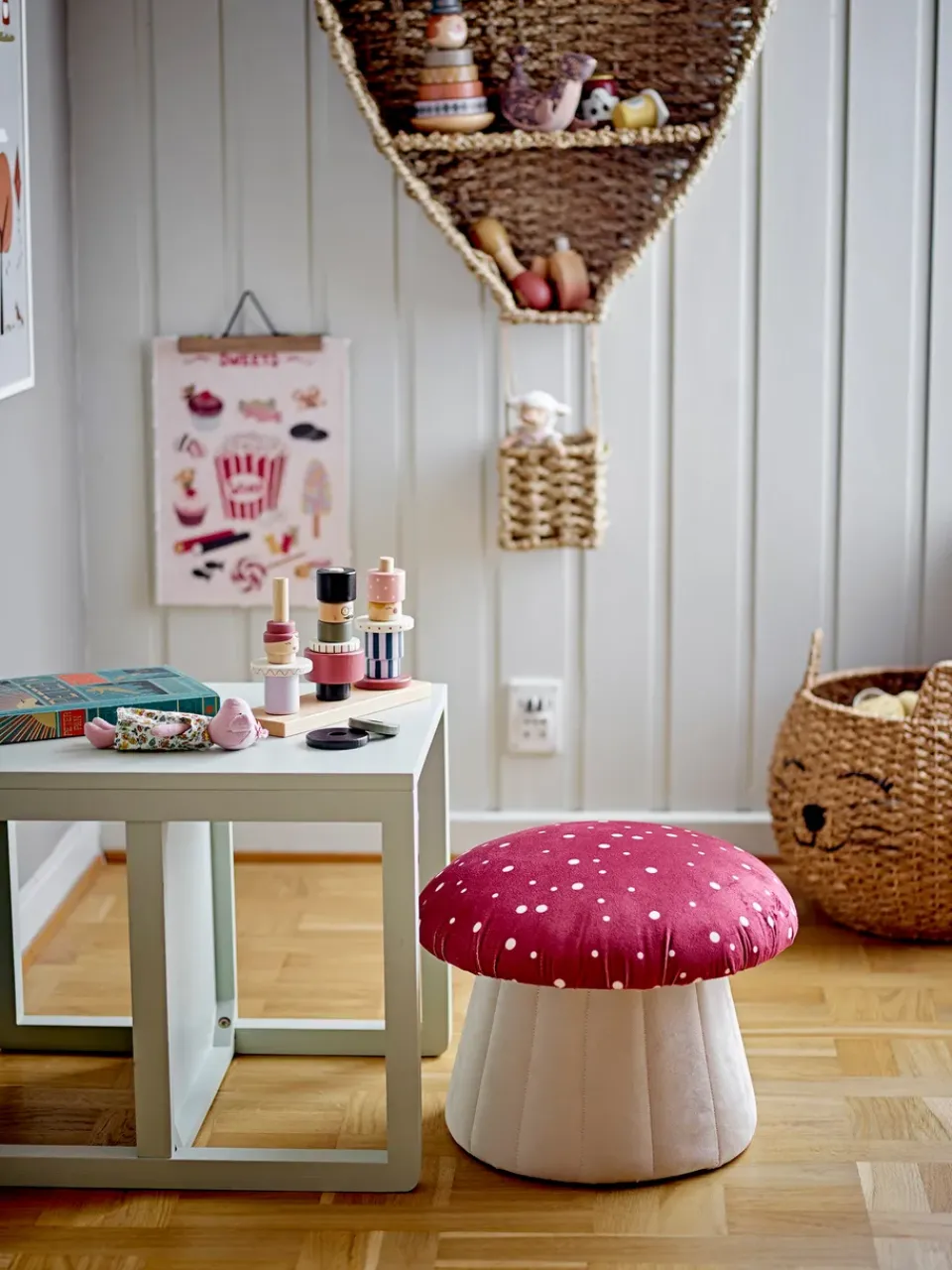 Children's Chairs|Children's Chairs^Bloomingville Lue pouf Ø37x30 cm, Red