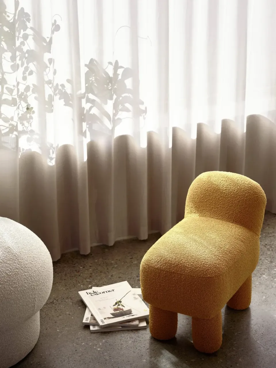 Design House Stockholm Lulu sit pouf 36x65 cm, Yellow