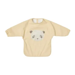 Children's Room Accessories|Children's Room Accessories^OYOY Lun Lun panda bib with sleeve, Butter Beige