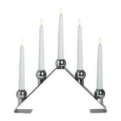 Advent Lights^Watt & Veke Luna advent candle, Chrome Silver-coloured