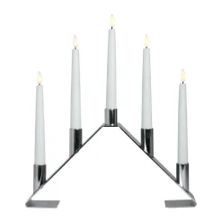 Advent Lights^Watt & Veke Luna advent candle, Chrome Silver-coloured