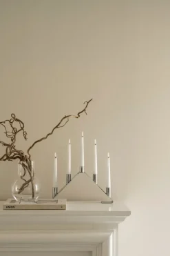 Advent Lights^Watt & Veke Luna advent candle, Chrome Silver-coloured