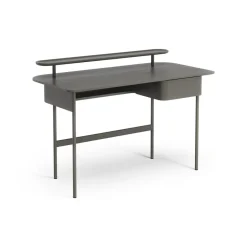 Desks^Swedese Luna desk with drawer and shelf, Oak orkan Grey