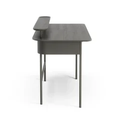 Desks^Swedese Luna desk with drawer and shelf, Oak orkan Grey