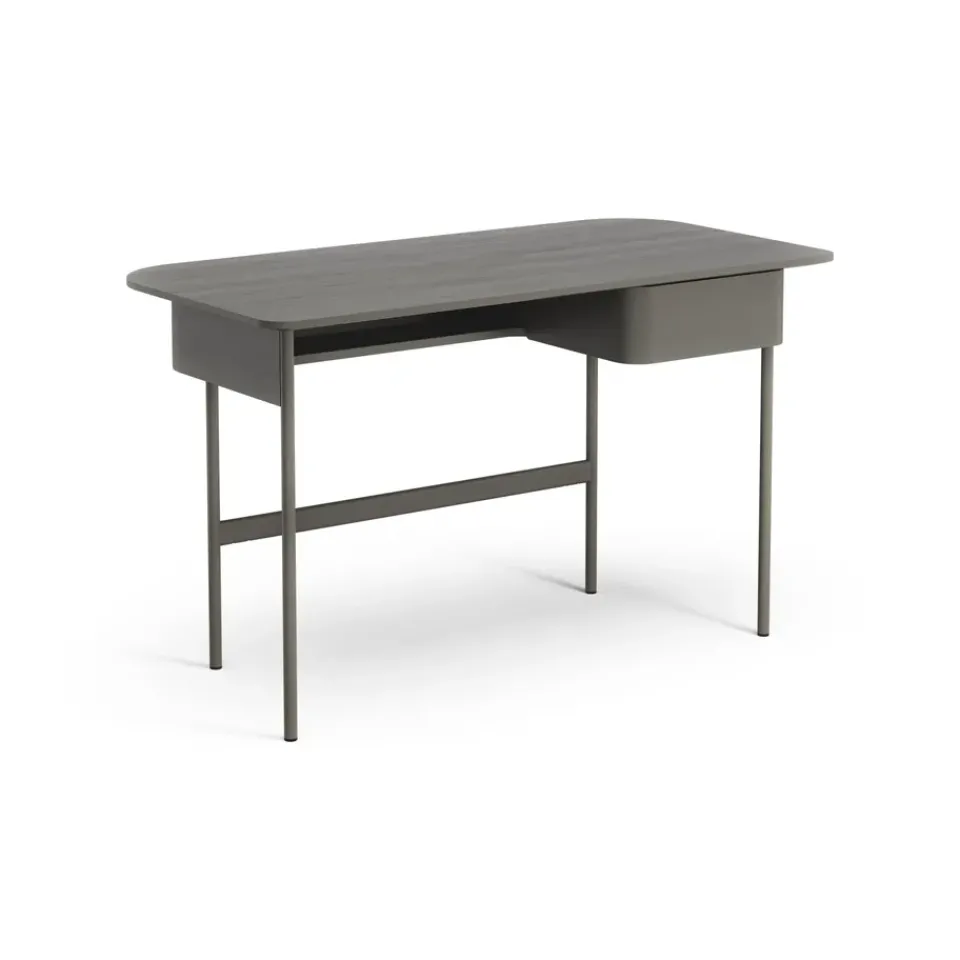 Desks^Swedese Luna desk with drawer, Oak orkan Grey