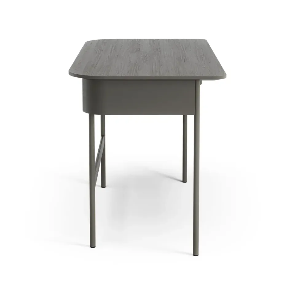 Desks^Swedese Luna desk with drawer, Oak orkan Grey