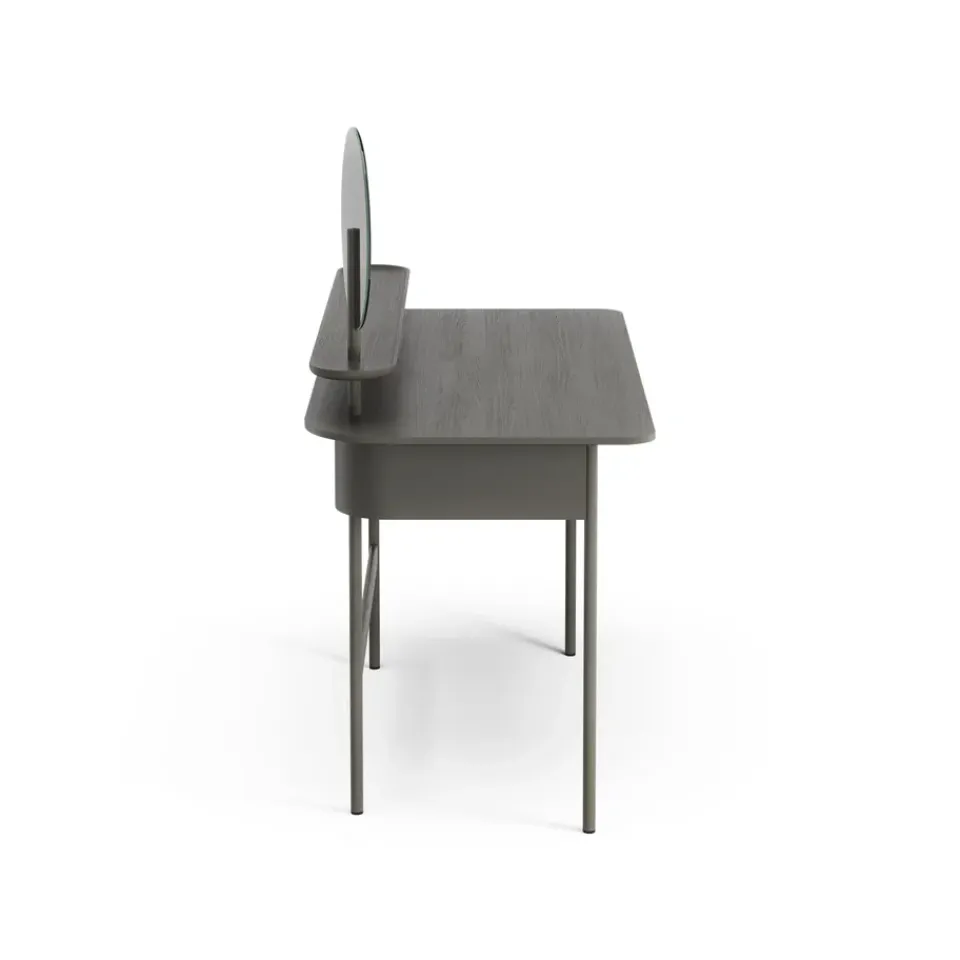 Sale Swedese Luna desk with drawer, shelf and mirror, Oak orkan Grey