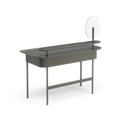 Sale Swedese Luna desk with drawer, shelf and mirror, Oak orkan Grey