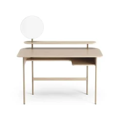 Clearance Swedese Luna desk with shelf and mirror, Oak white-pigmented Brown
