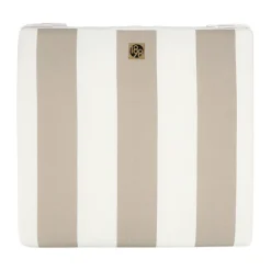 Online 1898 Lunda seat pad 42x45 cm, Taupe striped Beige