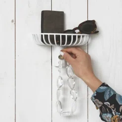 Hat Rack & Hat Shelves|Hat Rack & Hat Shelves^KLONG Lunett objects hat rack with hook, White