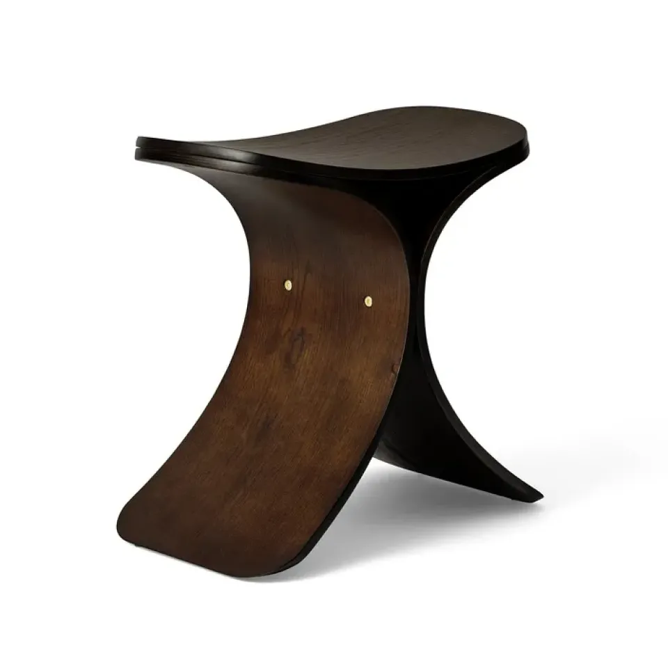 Stools^Gejst Luno stool 48x28x72 cm, Dark oak Brown