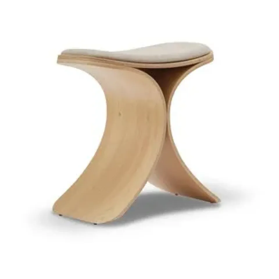 Hot Gejst Luno stool 48x28x72 cm, Oak- textile Beige