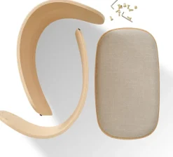 Hot Gejst Luno stool 48x28x72 cm, Oak- textile Beige