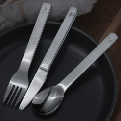 Vargen & Thor Lupo Emil children's cutlery 9 pieces, Silver Silver-coloured