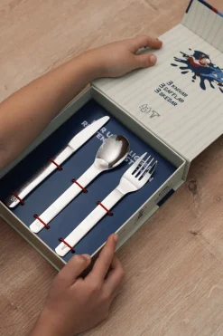 Vargen & Thor Lupo Emil children's cutlery 9 pieces, Silver Silver-coloured