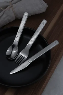 Children's Cutlery^Vargen & Thor Lupo Pippi children's cutlery 9 pieces, Silver Silver-coloured