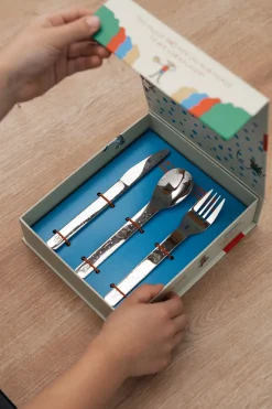 Children's Cutlery^Vargen & Thor Lupo Pippi children's cutlery 9 pieces, Silver Silver-coloured