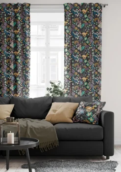Outlet Arvidssons Textil Lyckeflykt fabric, Black