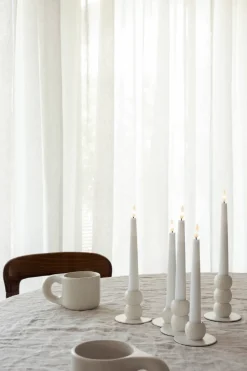 Hot Watt & Veke Lykke combinable candle sticks incl. 5 pcs LED-light, White