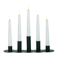 Advent Lights^Watt & Veke Lykke combinable candle sticks incl. 5 pcs LED-light, Black