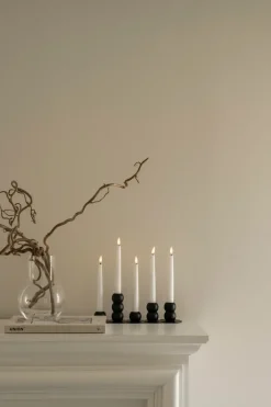Advent Lights^Watt & Veke Lykke combinable candle sticks incl. 5 pcs LED-light, Black