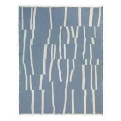 New Elvang Denmark Lyme Grass throw 130x180 cm, Blue BlueWhite