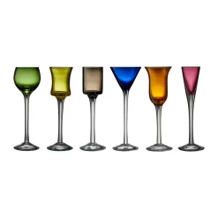 Sale Lyngby Glas snaps glass 2.5-5 cl 6 pieces, Mix Multi