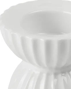 Tea Light Holders, Lanterns & Candle Dishes^Lyngby Porcelæn Lyngby Tura tealight holder Ø8 cm, White