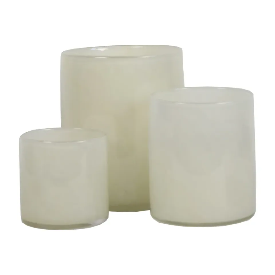 Tea Light Holders, Lanterns & Candle Dishes^Tell Me More Lyric lantern S, linen White
