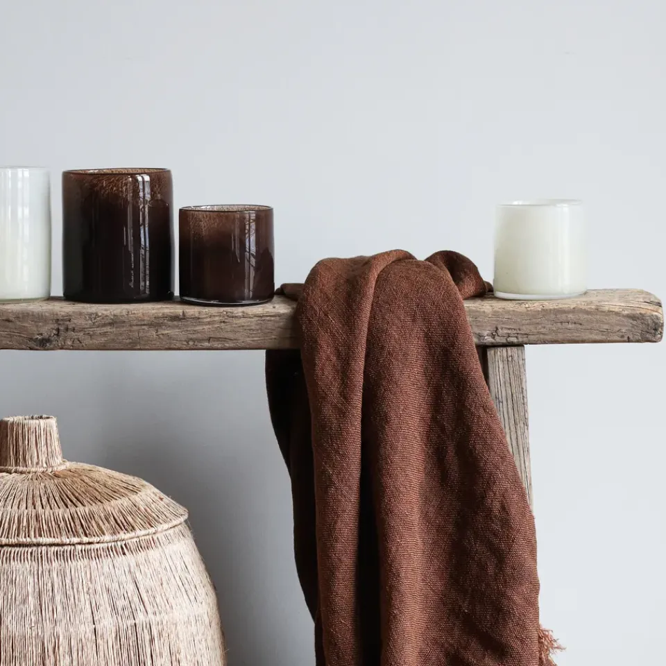 Tea Light Holders, Lanterns & Candle Dishes^Tell Me More Lyric lantern S, linen White